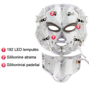 Máscara LED para rostro y cuello con terapia de luz fotónica Užsisakykite Trendai.lt 25