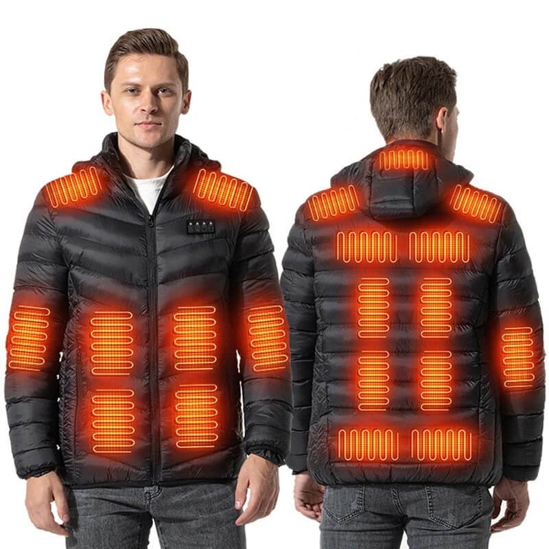 Chaqueta calefactable eléctricamente con USB unisex hasta 19 zonas Užsisakykite Trendai.lt