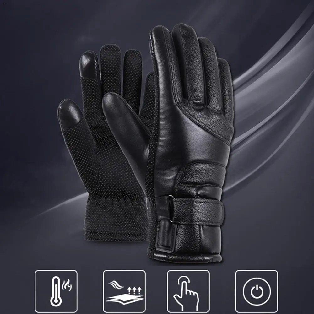 Guantes de cuero con calefacción eléctrica Užsisakykite Trendai.lt