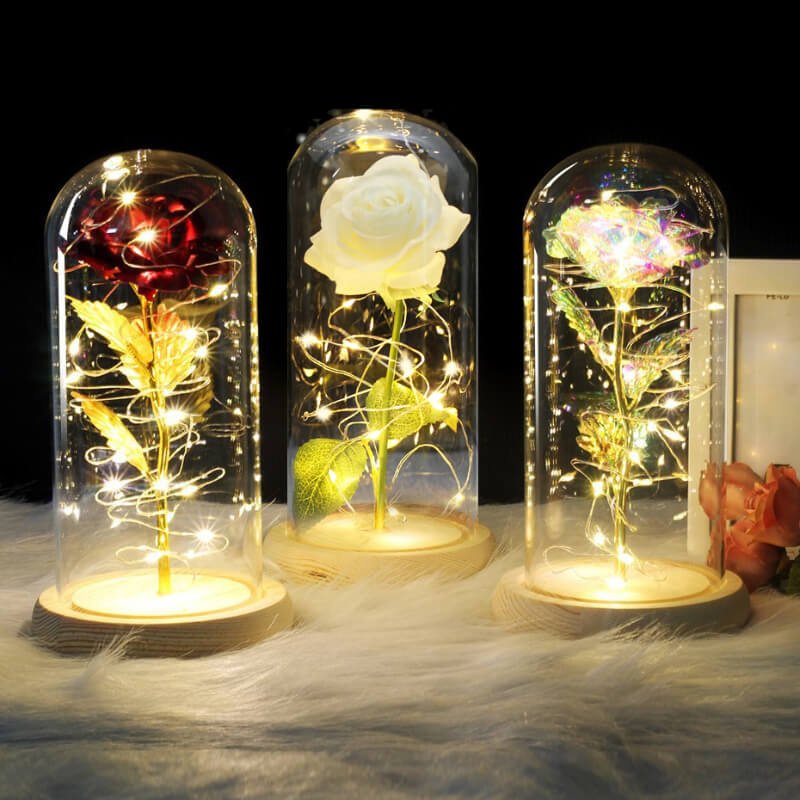 Lámpara Decorativa Rosa Luminosa en Vidrio Užsisakykite Trendai.lt