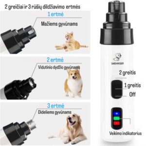 Molinillo de uñas eléctrico recargable para mascotas Užsisakykite Trendai.lt 14