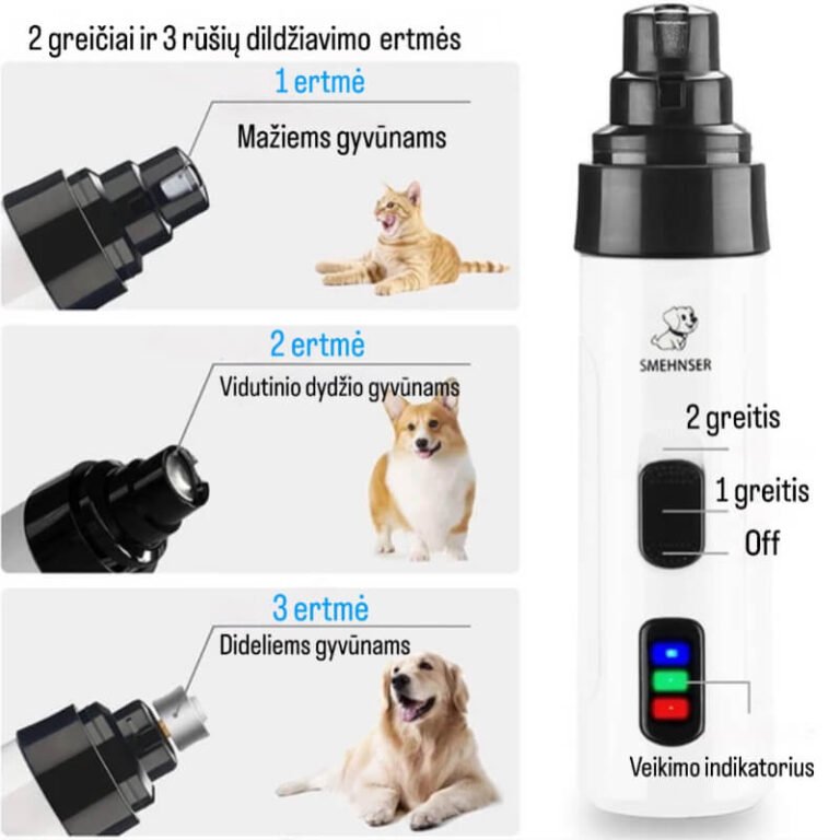 Molinillo de uñas eléctrico recargable para mascotas Užsisakykite Trendai.lt 8